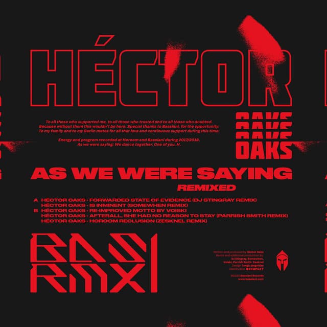 Cover Image of release - As We Were Saying Remixed