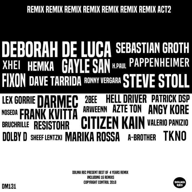 Cover Image of release - Dolma 4 Years The Remix Act 2