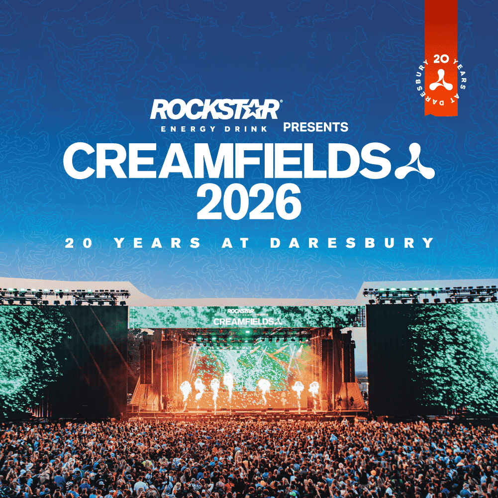 Event poster for Creamfields 2026