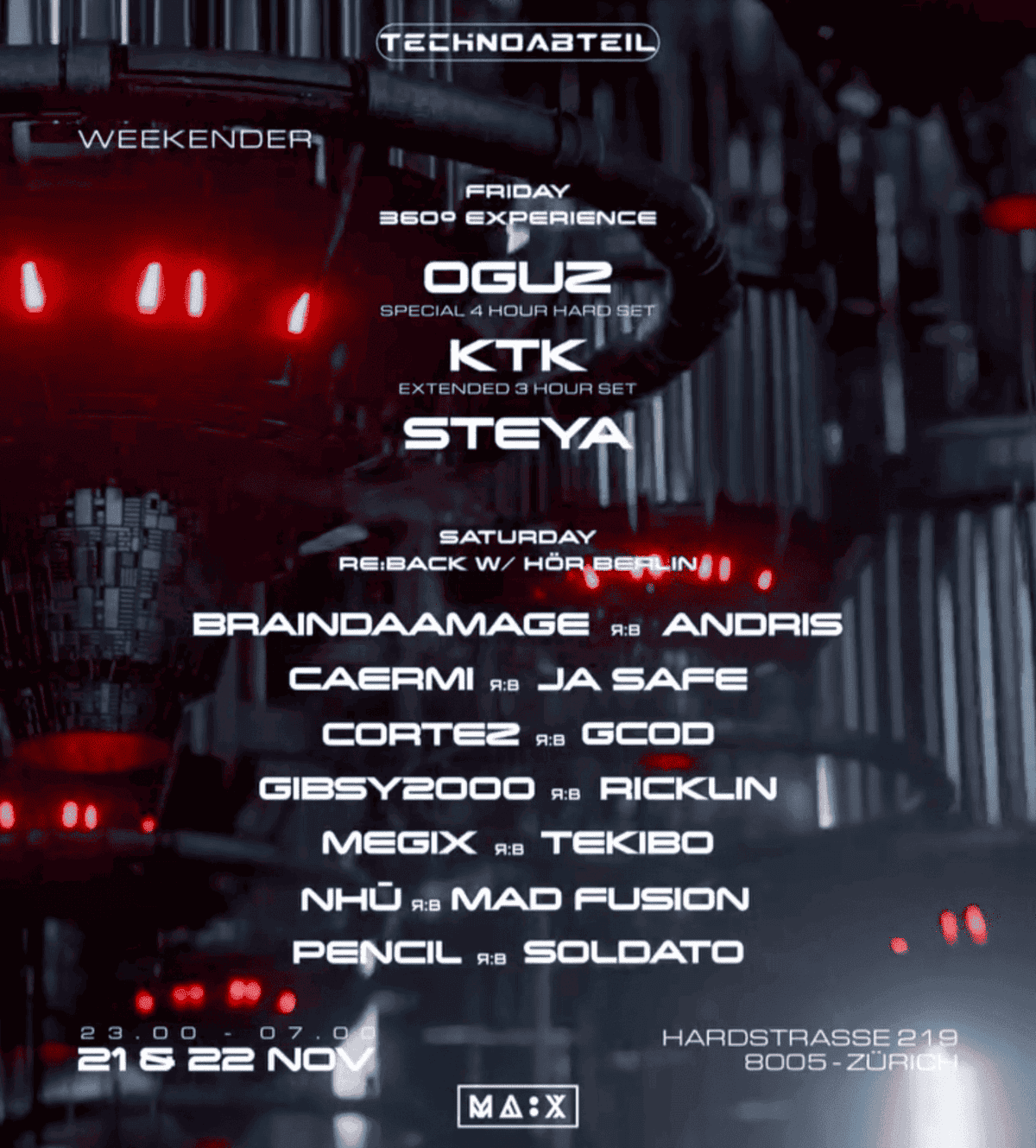 Technoabteil x MÄX Weekender w/ HÖR Berlin