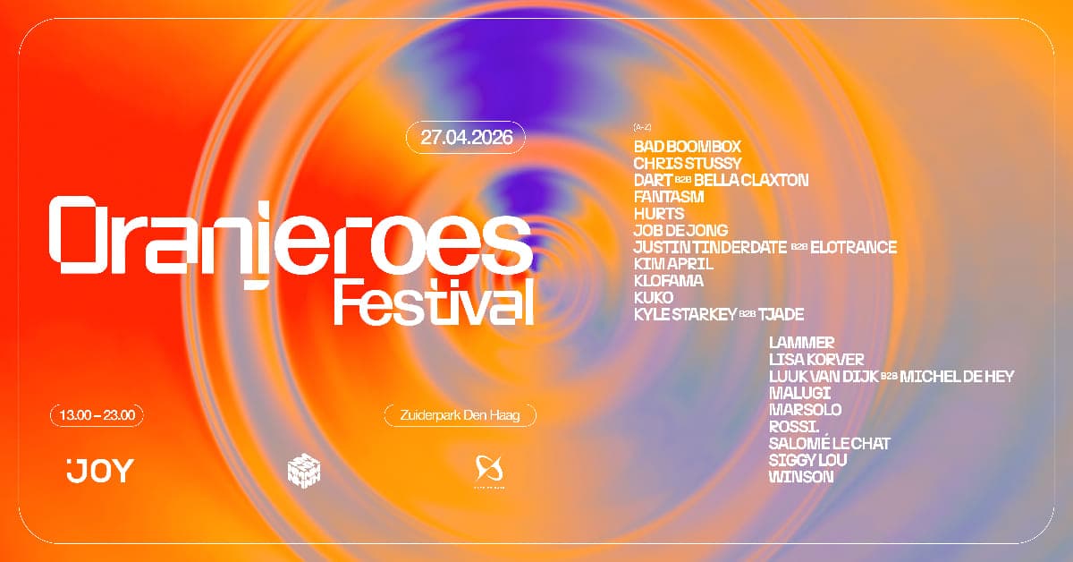 Oranjeroes Festival Zuiderpark Den Haag | 27 April 2026