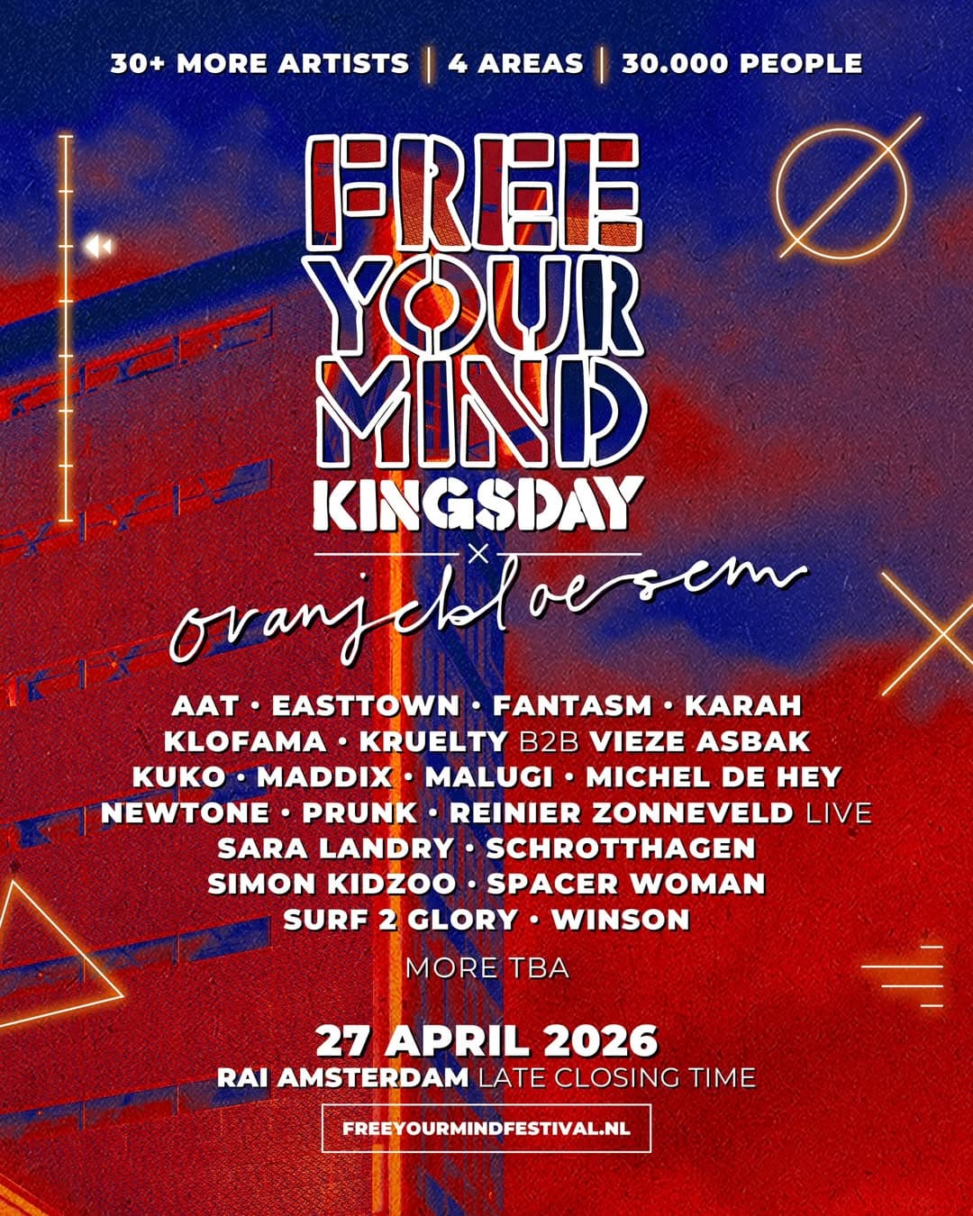 Free Your Mind x Oranjebloesem Kingsday