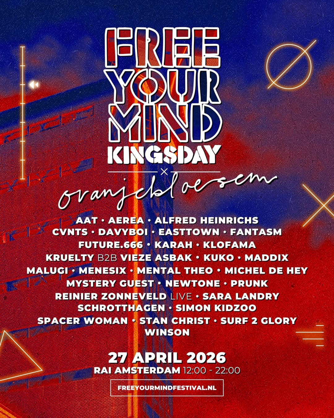 Free Your Mind x Oranjebloesem Kingsday