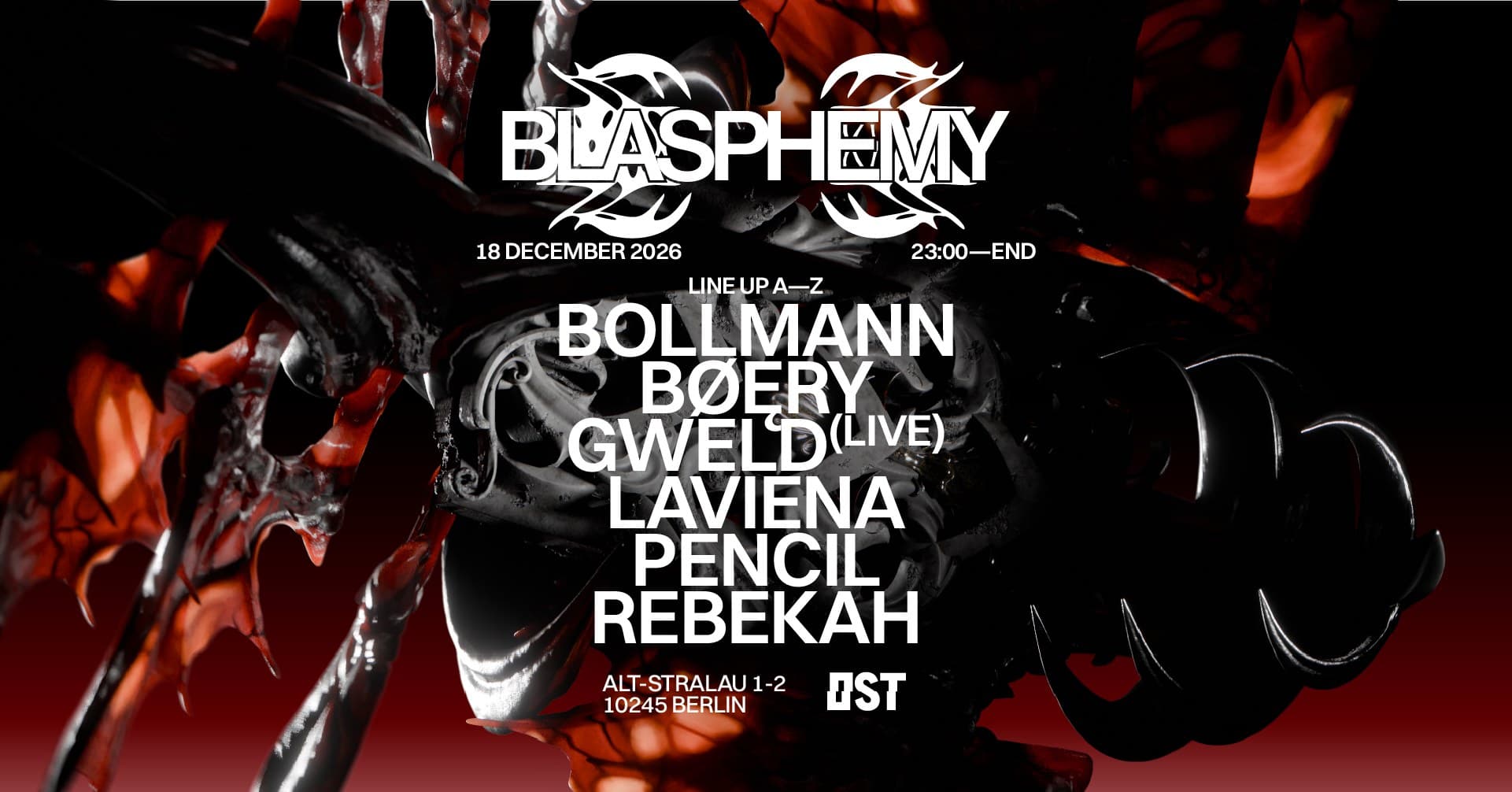 Blasphemy w. Rebekah, BØĘRY, GWELD (Live)
